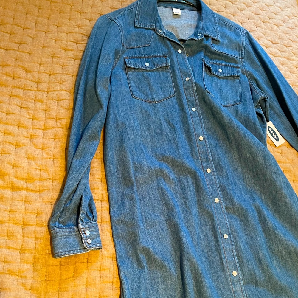 Old navy shirt Jean dress size S